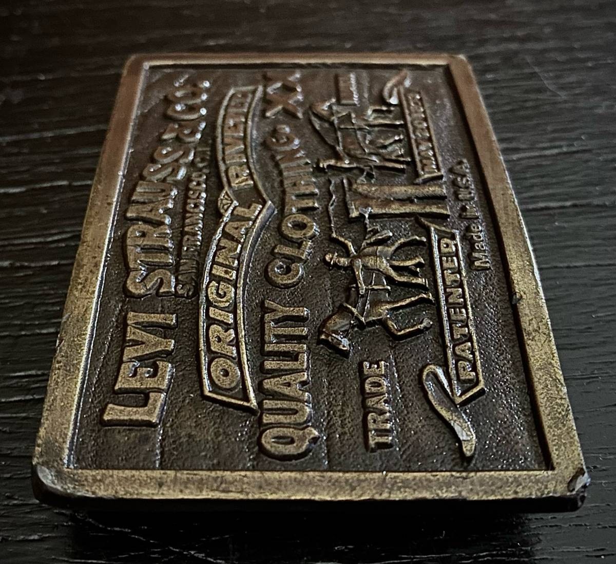 Levi&rsquo;s Belt Buckle LEVI STRAUSS & Co70s 1976 Vintage JAPAN JP