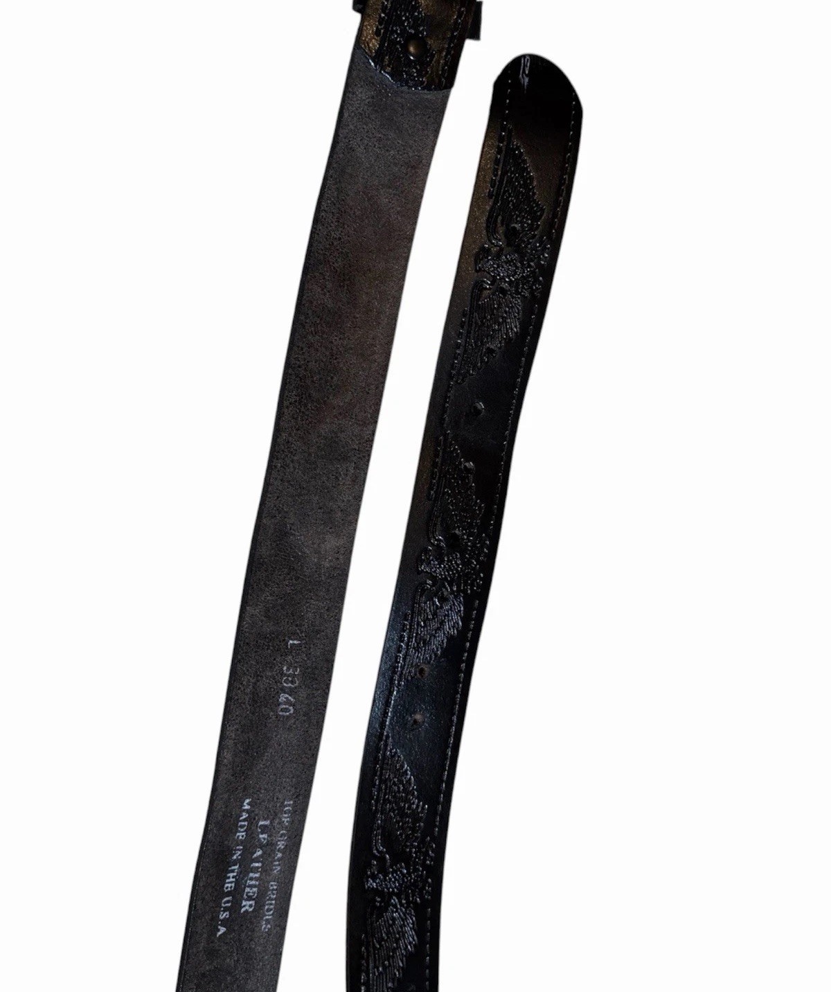 National Finals Rodeo Western Leather Belt with Silver Buckle