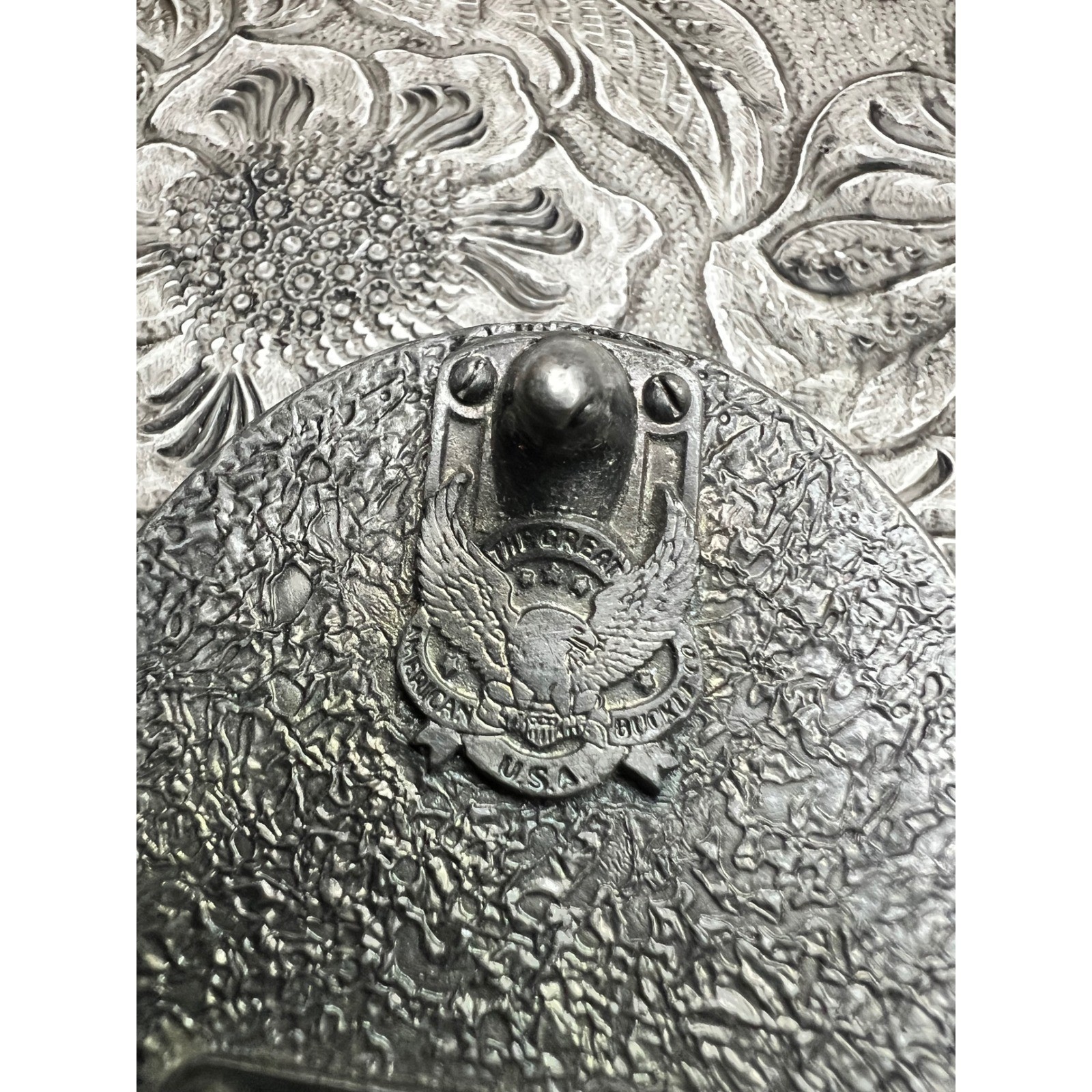 Vintage 1980s FishAmerica Limited Edition Pewter Belt Buckle American Buckle USA