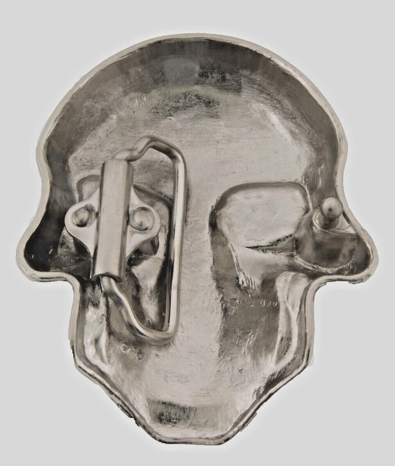 Skull Belt Buckle Men Skeleton Grillz Teeth Silver Bling Halloween Hip Rock New