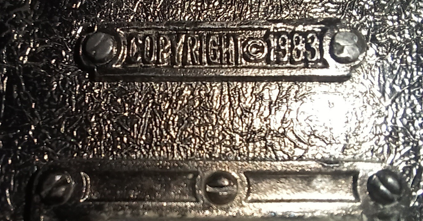 VTG 1983 The Great American Buckle Co ENAMEL EAGLE QD1243 Belt Buckle 3 3/4&Prime; USA
