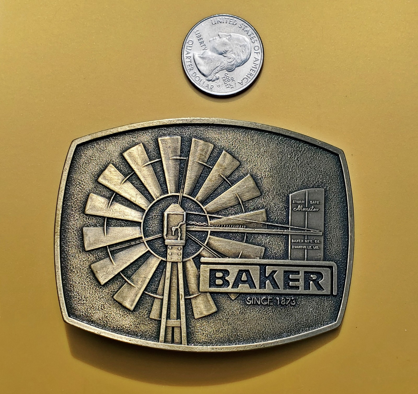 Vintage Baker Manufacturing Belt Buckle