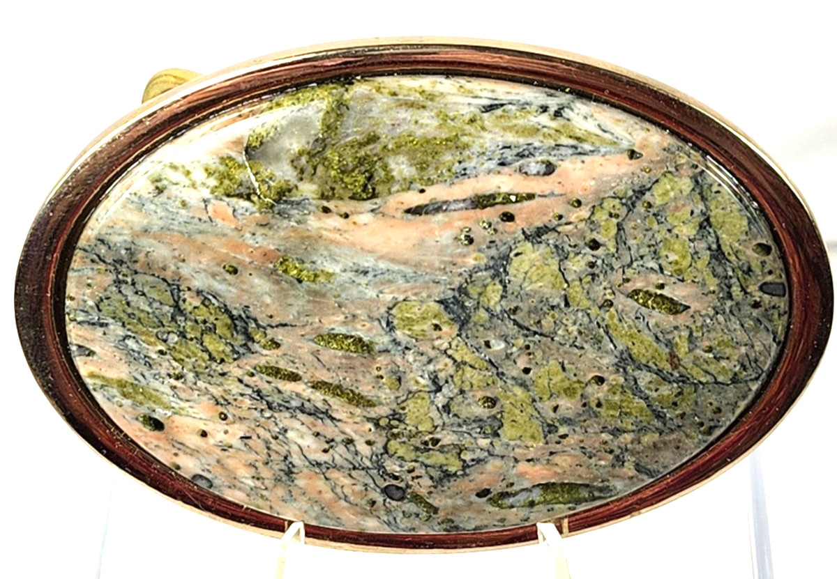 Rare Pennsylvania Rhyolite Brass Artisan Belt Buckle Crafted in USA 9005