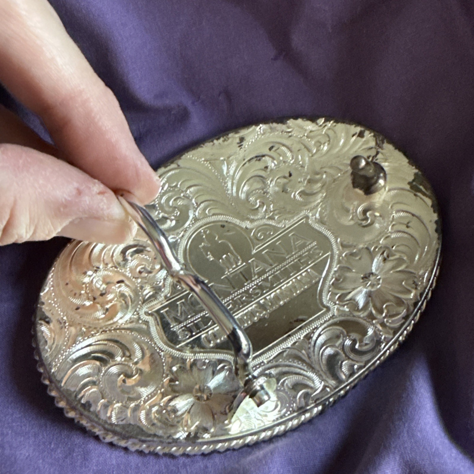 Montana Silversmiths Sterling Silver Plate Initial J Western Belt Buckle Oval