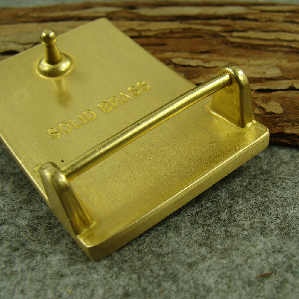 Solid Brass Heavy Duty Belt Pin Buckle Men&rsquo;s Belt Buckles For 1.5&Prime; / 38mm Belt