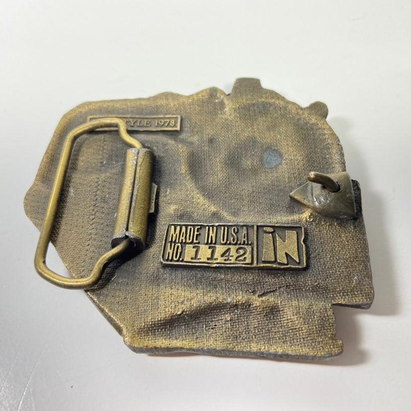 3&Prime; x 3.5&Prime; 1978 Instyle Train Locomotive Railroad Belt Buckle