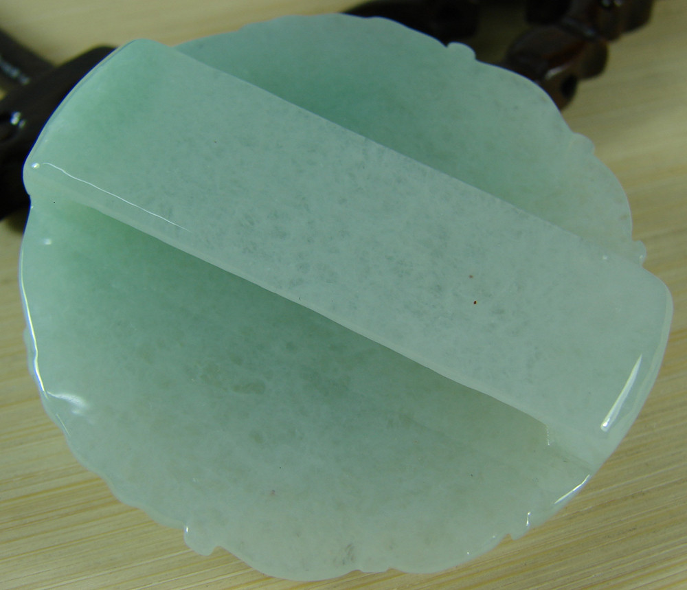 Certified Icy Green Natural Grade A Jade Jadeite Dragon Man Buckle Belt A-078-3