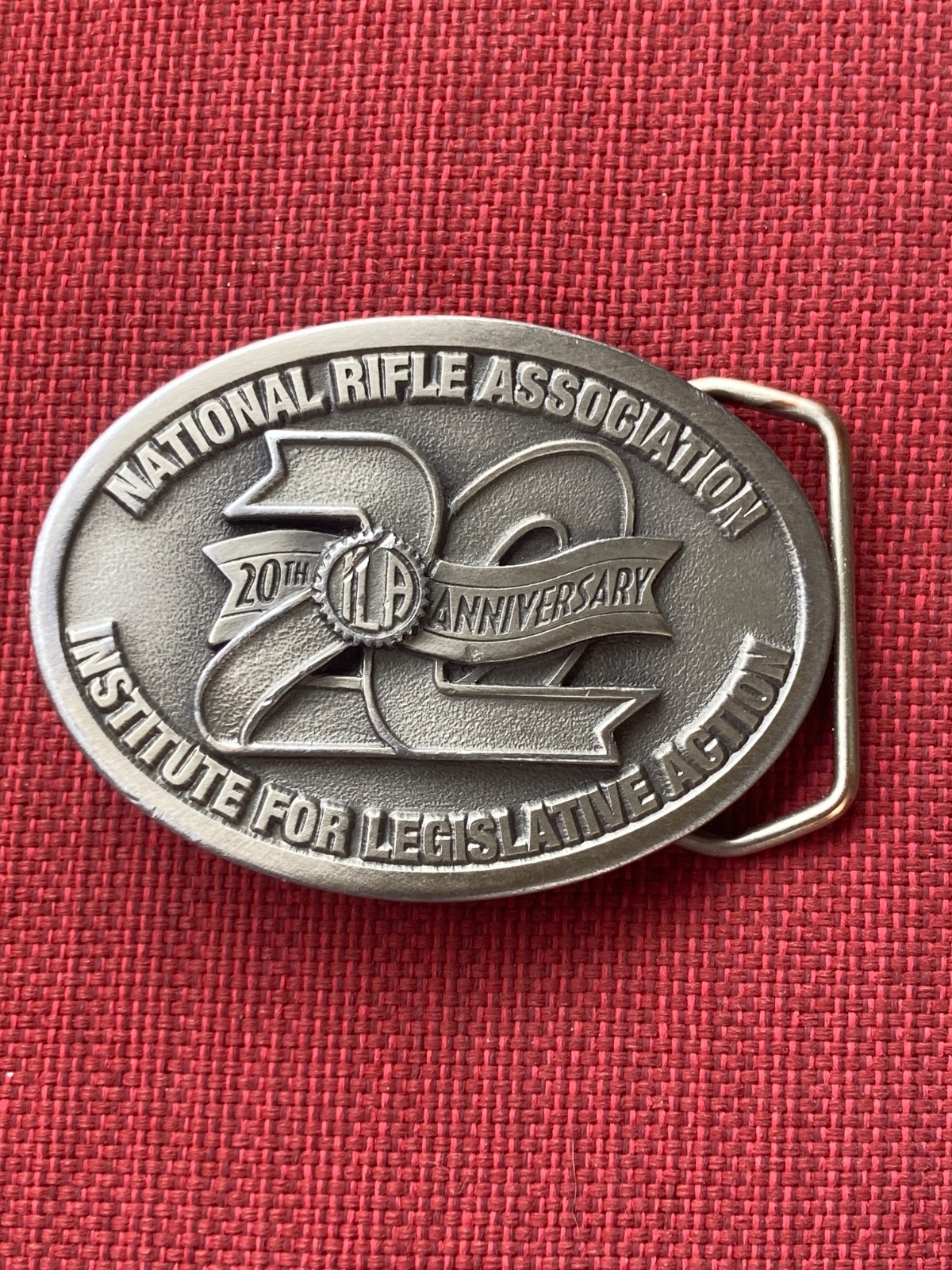 NRA Belt Buckle Gun NRA ILA 20th Anniversary 3d Lion Shape Chape & Prong