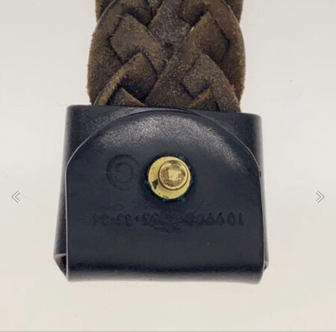 GUCCI Pre-Owned Braided Leather Belt Black