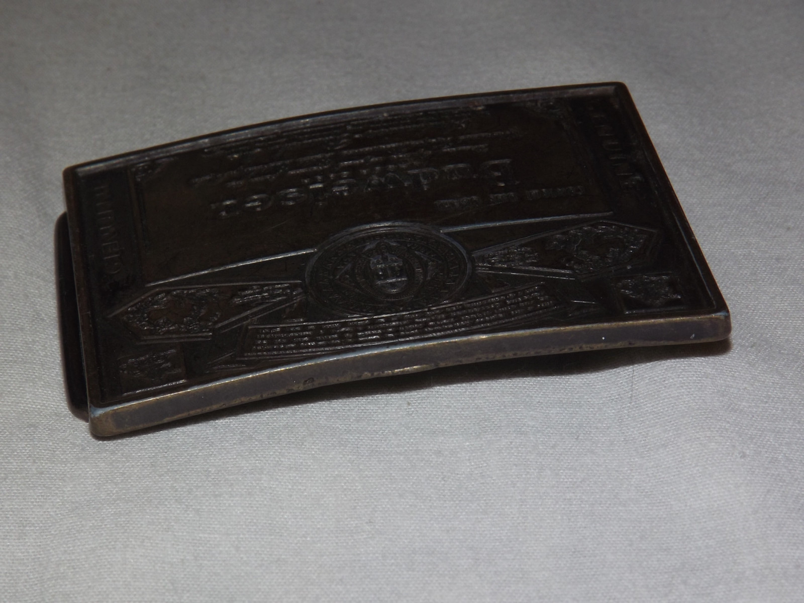 VINTAGE GENUINE BUDWEISER BEER BELT BUCKLE