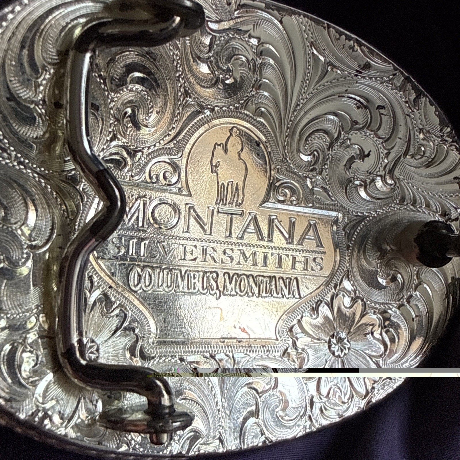 Montana Silversmiths Sterling Silver Plate Initial J Western Belt Buckle Oval