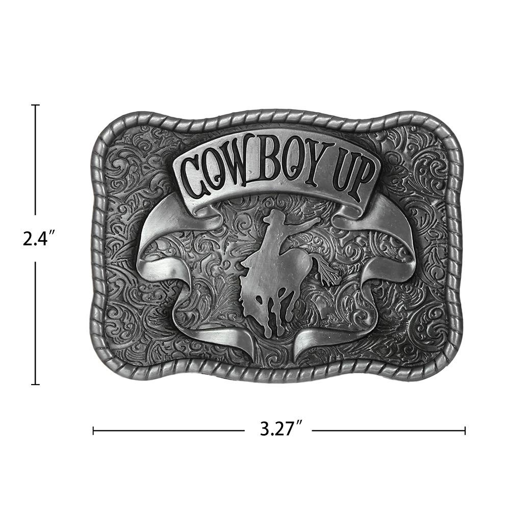 Vintage Cowboy Up Western Belt Buckle for Men & Women – Unique Western Style Acc