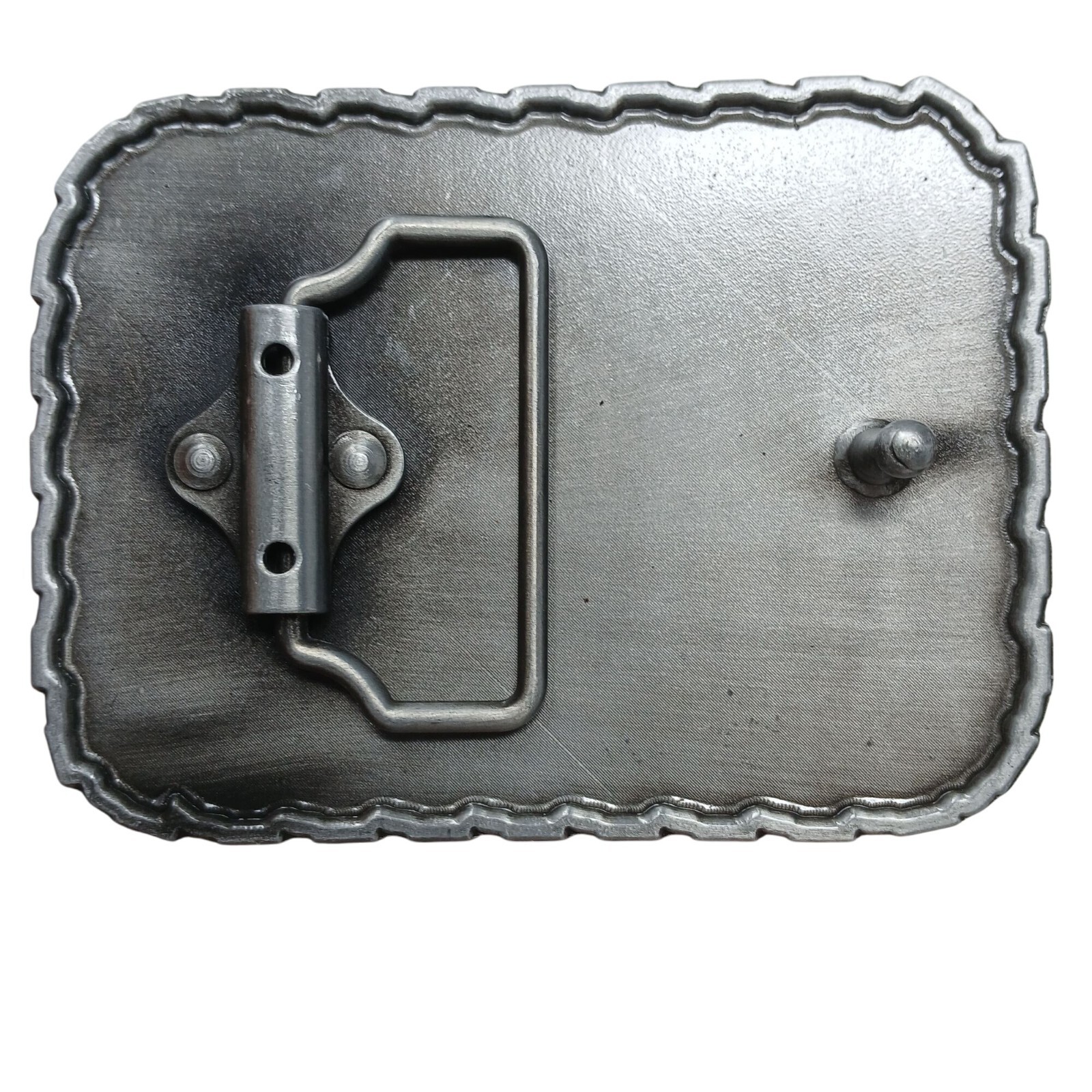 Dont Tread On Me Gun Belt Buckle 3.5 Inch Wide Pewter Tone Black Enamel #M-14