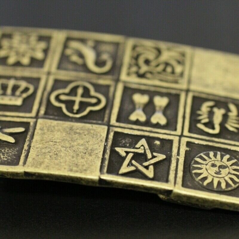 Belt Buckle Dragonfly, Crown, Pentagram, Bone, Gecko, Antique Brass