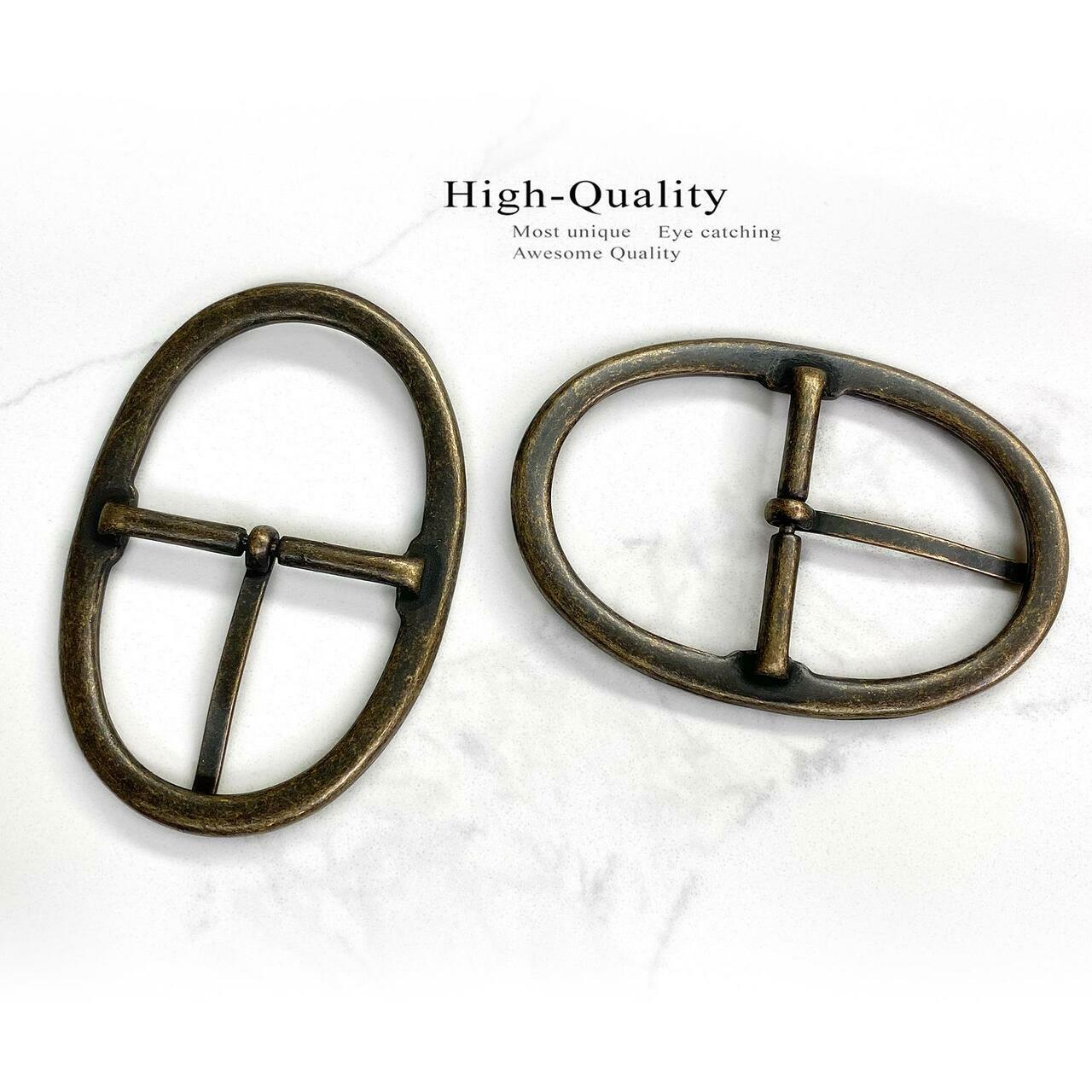 Antique Brass Classic Center Bar Buckle Fits 1-3/4&Prime;(45mm) Belt Strap