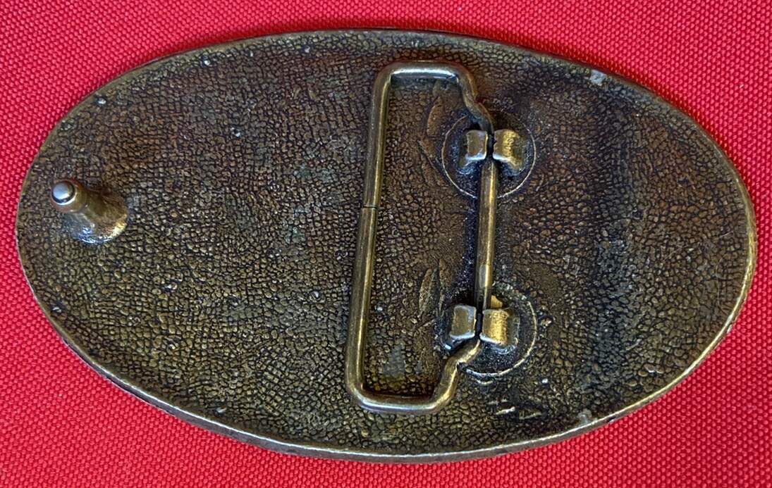 COCA-COLA COKE COCA COLA SODA POP FOUNTIAN DRINK 5 CENT BROWN OVAL BELT BUCKLE