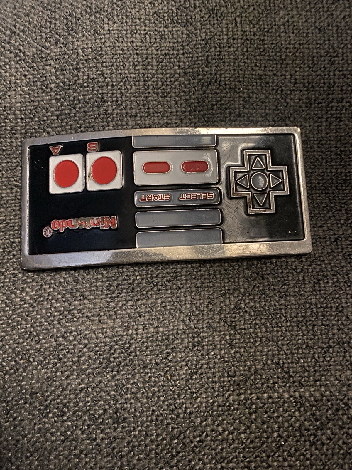 Nintendo NES Controller Video Game Cutout Belt Buckle Metal Vintage 2003 Classic
