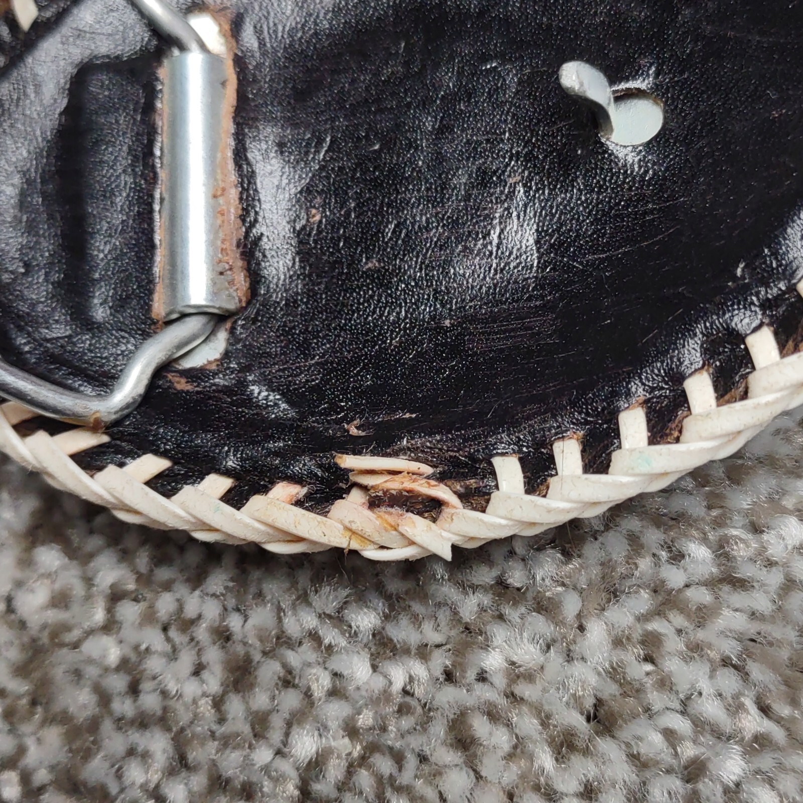 Leather Belt Buckle Bald Eagle Embossed Laced Textured Native Indian
