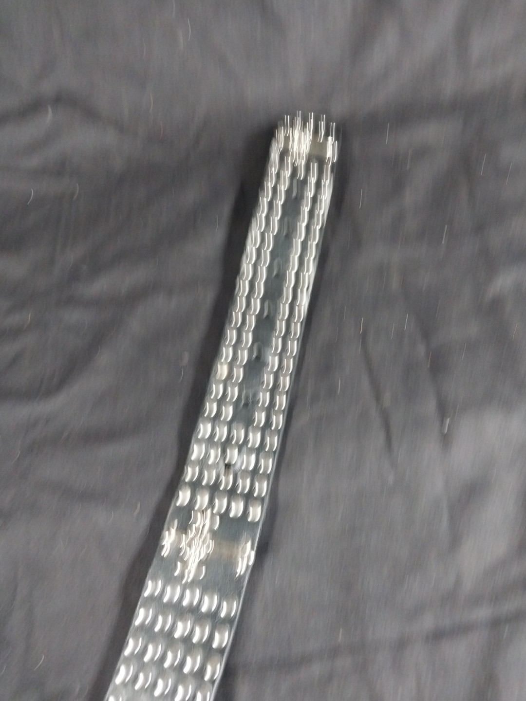 Studded Leather Belt With Skelton Hand Buckle 42&Prime;