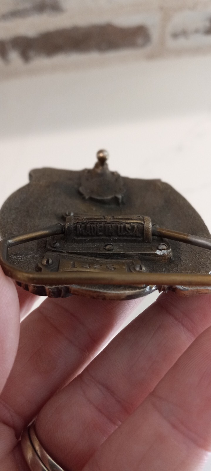 Truck Driver Belt Buckle Big Rig Semi Trucks American 1987 USA Flag Trucker Belt