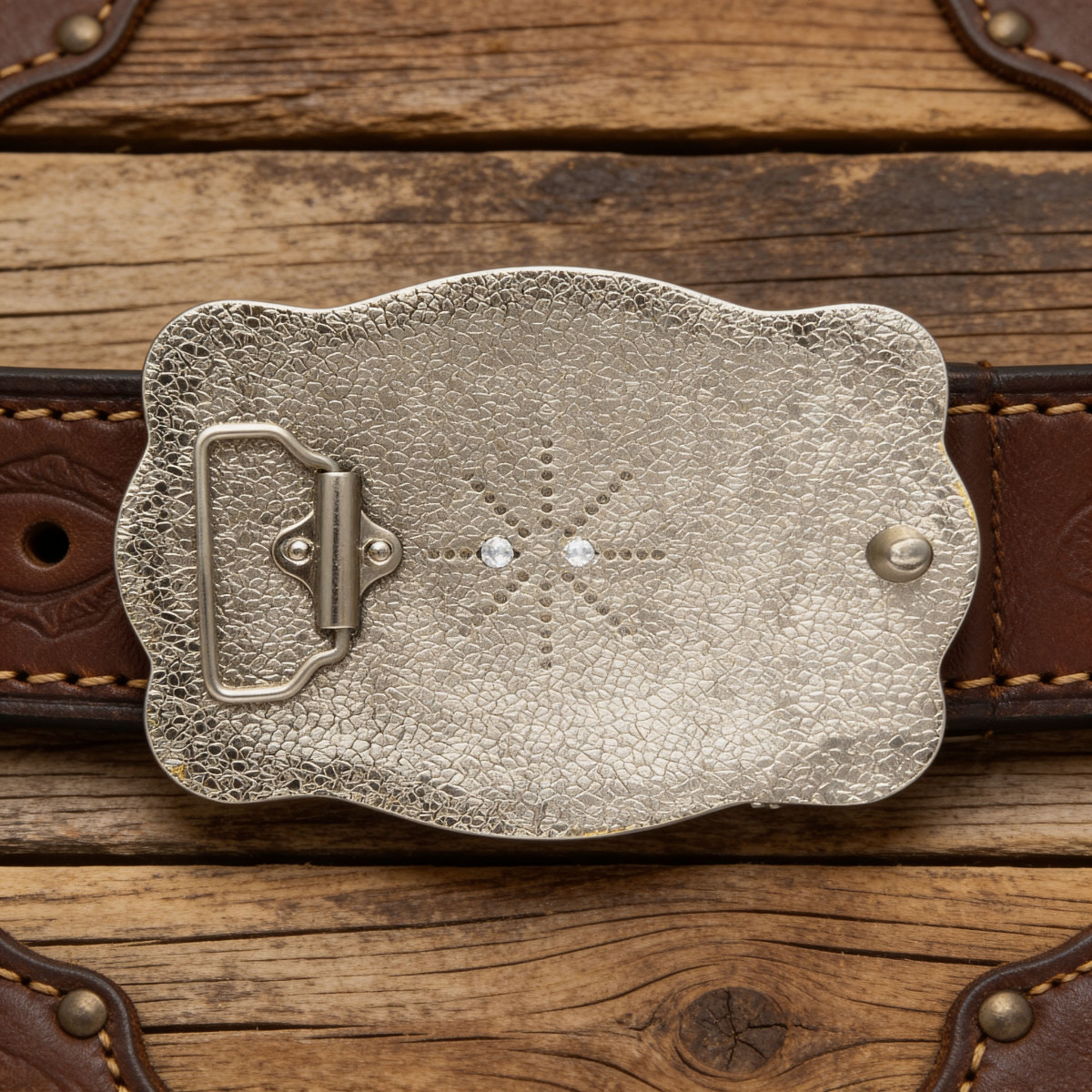 Western Belt Buckle Bull Head Longhorn Cowboy Rodeo Gold Tone Men Big 5.5&Prime; x 4&Prime;