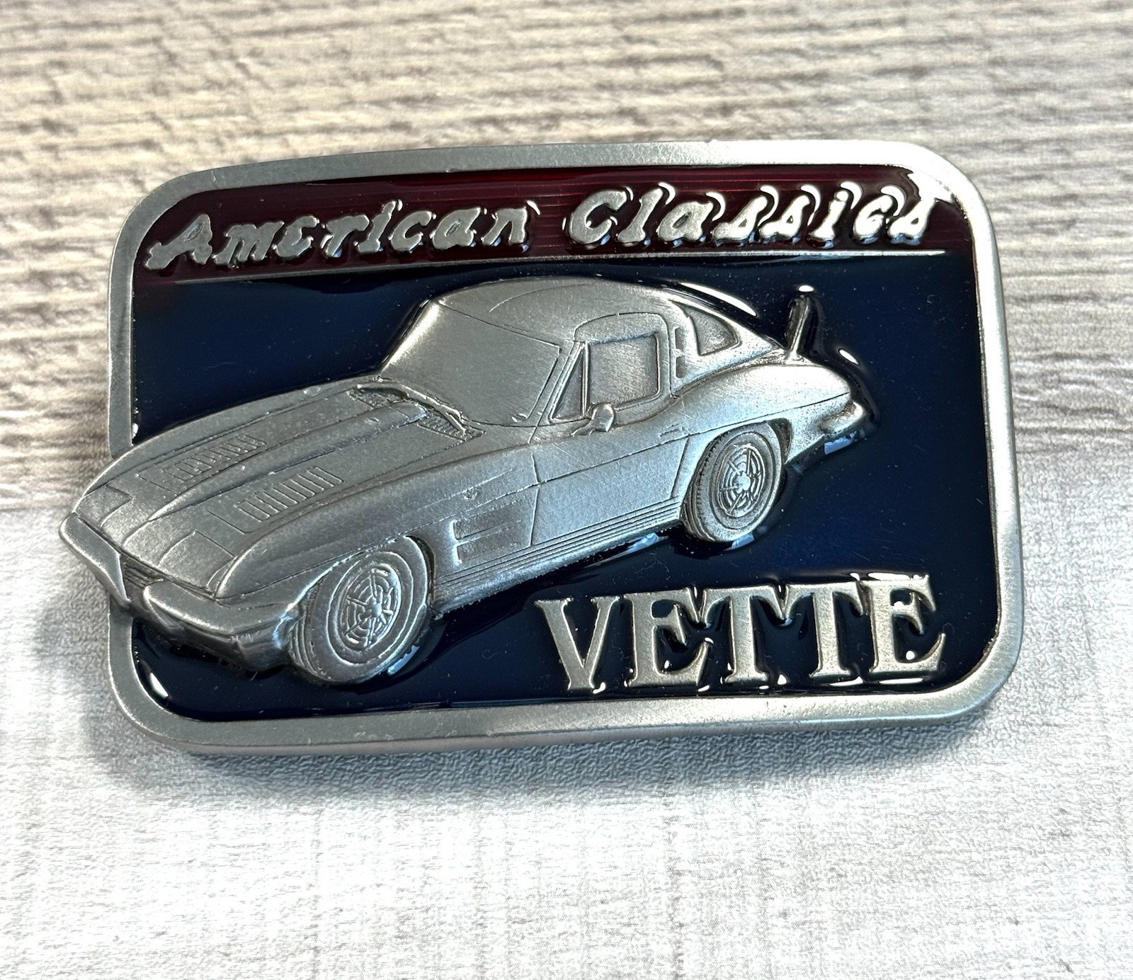 VTG CHEVY CORVETTE AMERICAN CLASSICS VETTE BUCKLE BA-135 GREAT CONDITION