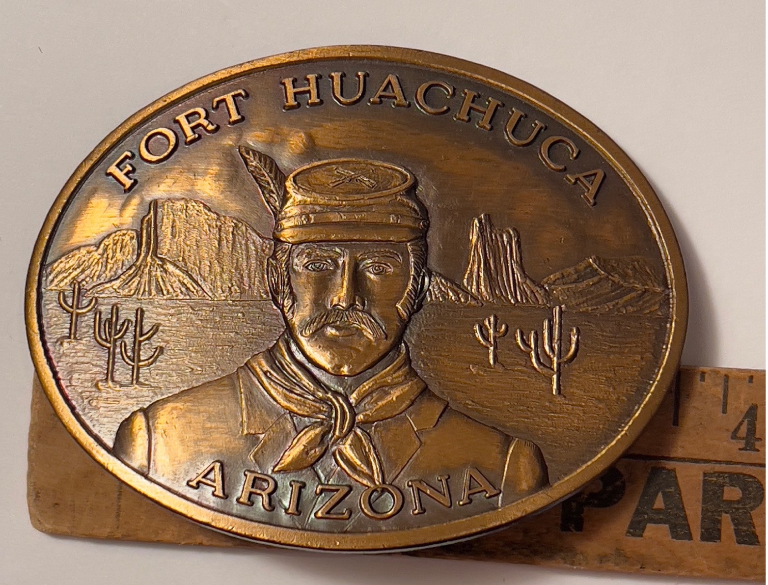 VTG Belt Buckle Fort Huachuca Arizona 11th Signal Group Reenlistment Ltd Edition