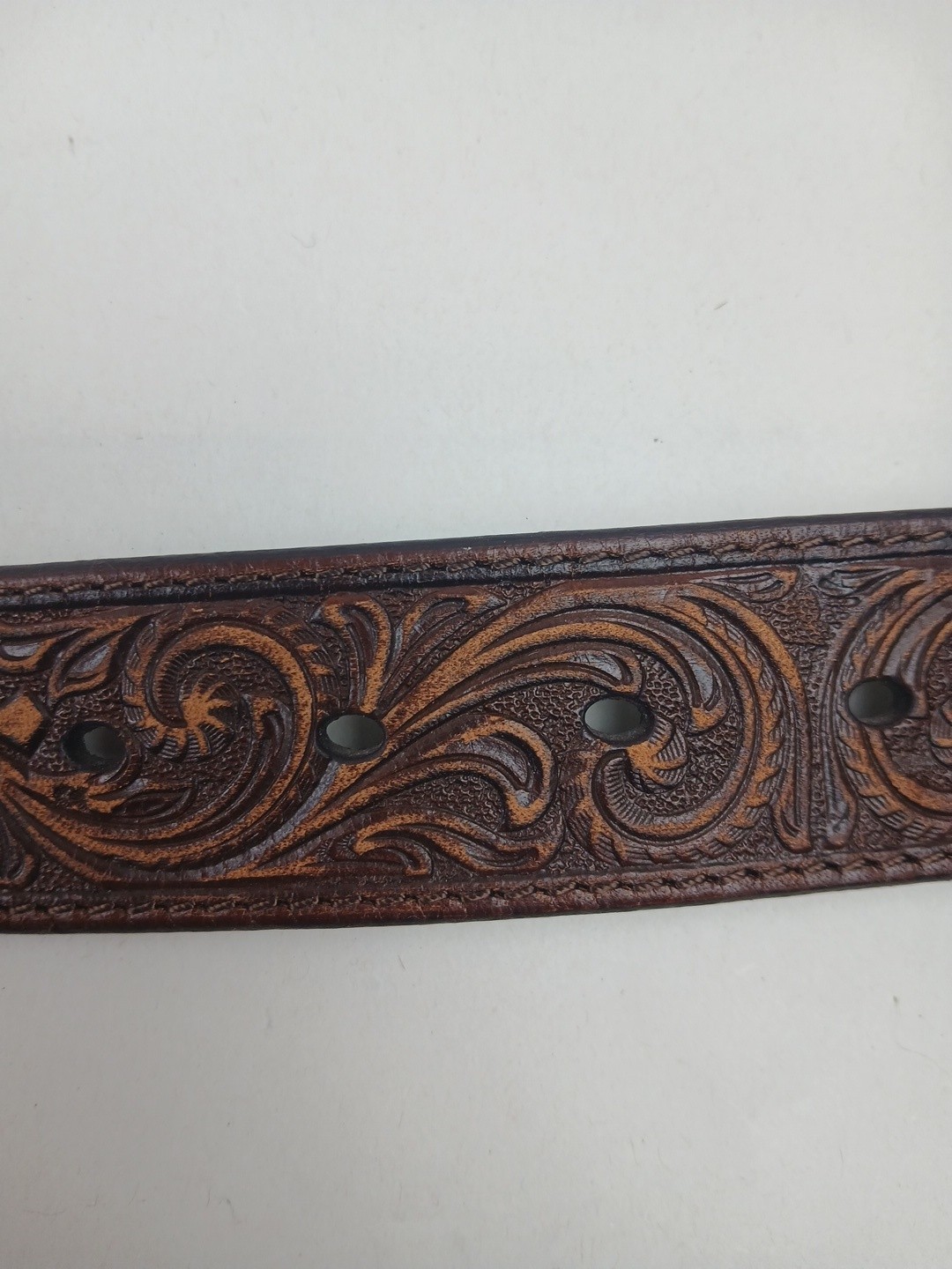 Nocona Silver Tone Western Cross Turquoise Inlay Rectangular Large Belt Buckle