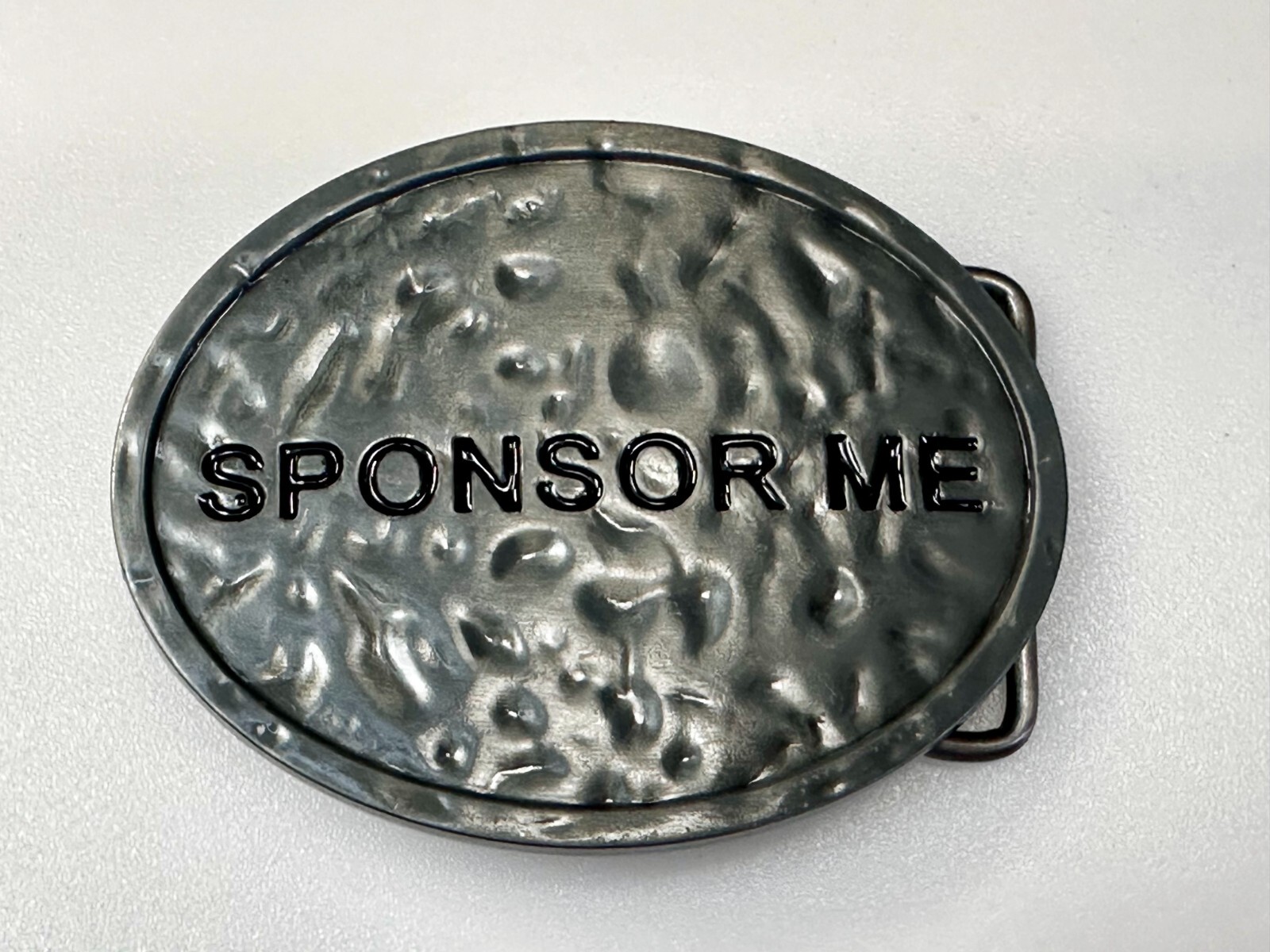Sponsor Me Funny Cool Novelty Silver Tone Oval Belt Buckle by Buckle Rage