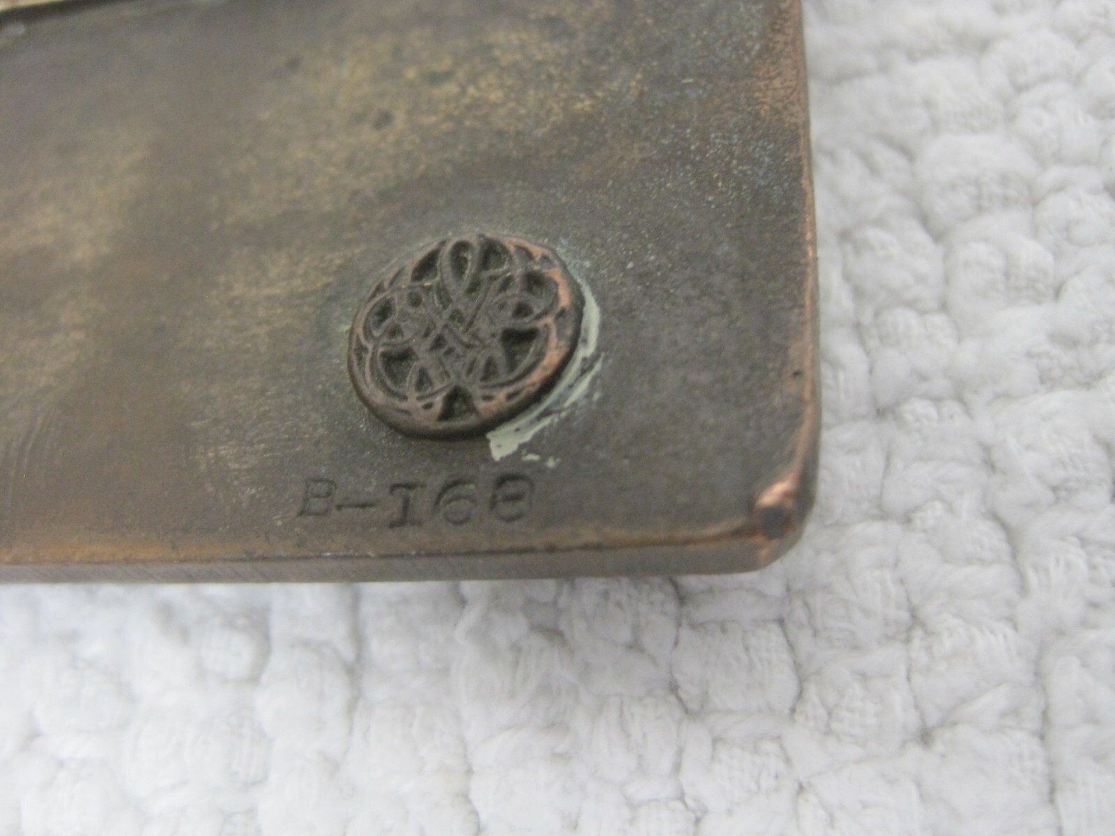 Vintage Anheuser Busch Original Budweiser Beer Curved Brass Belt Buckle