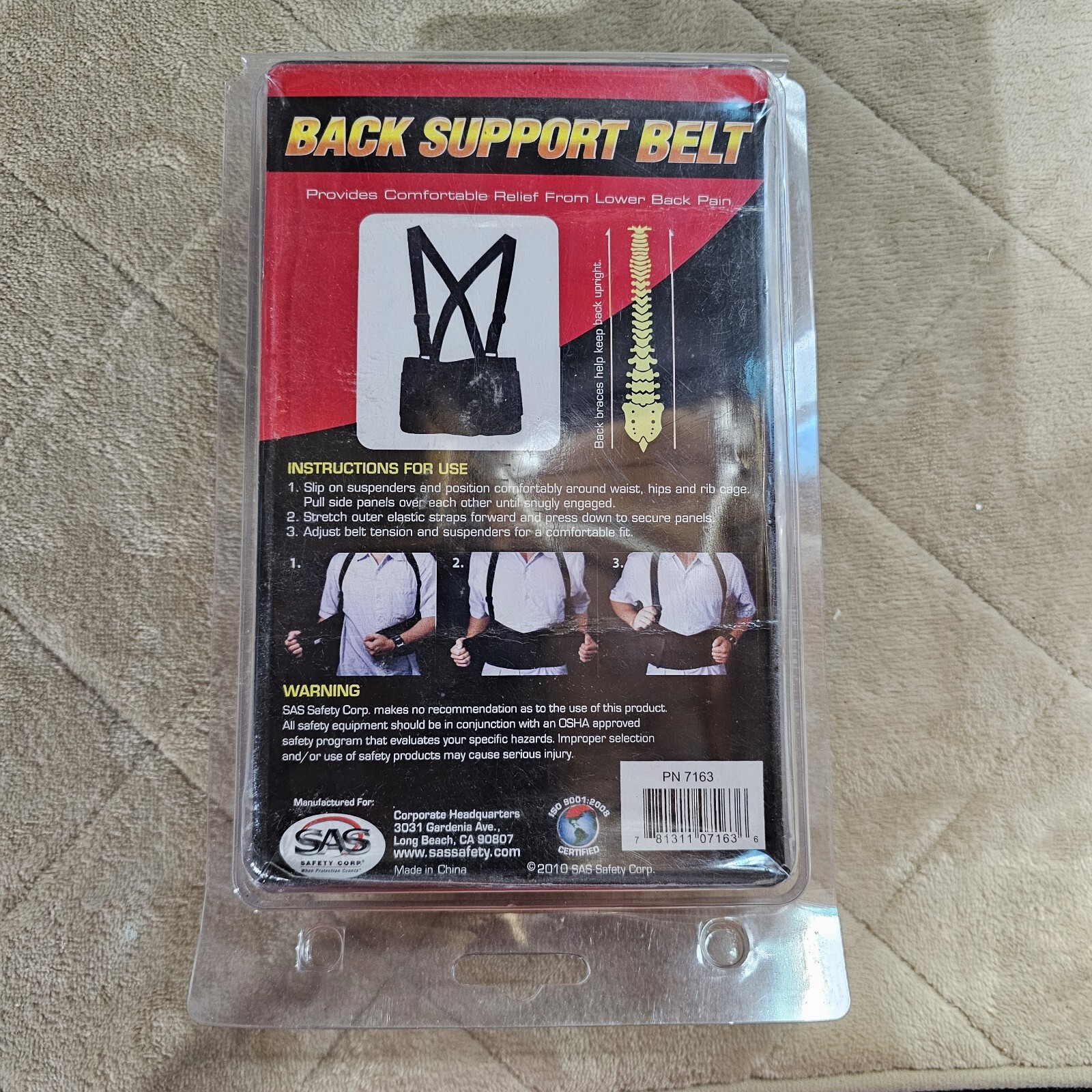BACK SUPPORT BELTProvides Comfortable Relief From Lower Back Pain