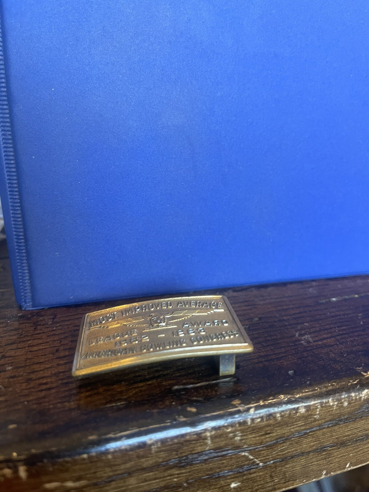 1962-1963 Bowling Belt Buckle Used League Award Vintage
