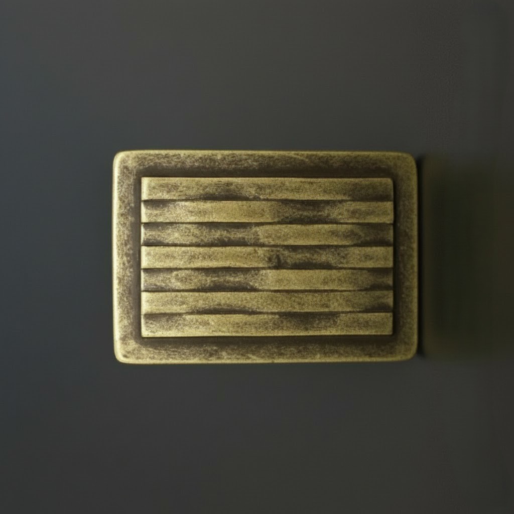 Braided Vines Belt Buckle Rectangular Metal Antique Brass Effect