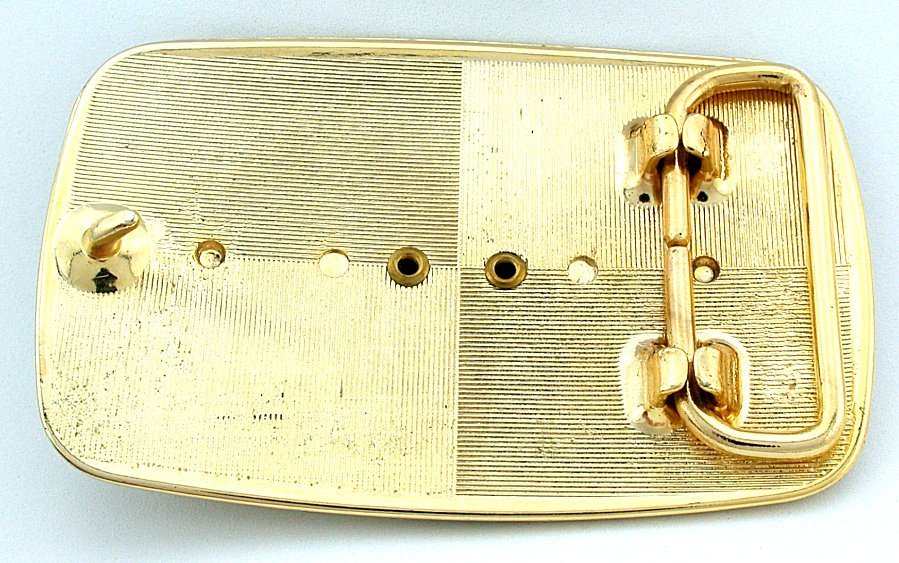 Gold Color Oval 40×30 40mm x 30mm Lapis Lazuli Cabochon Gem Belt Buckle EPBB164