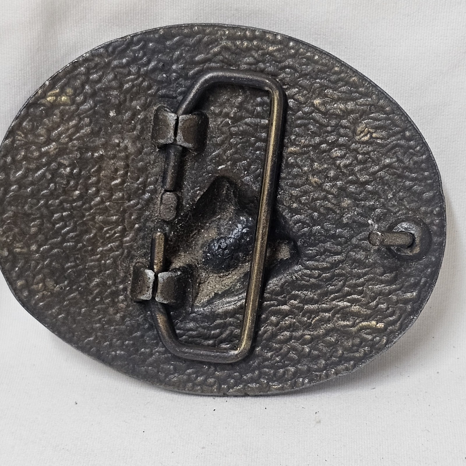 Vintage Smith Tool Belt Buckle Mens Brass Tone Oilfield Drill Bit Made in Canada