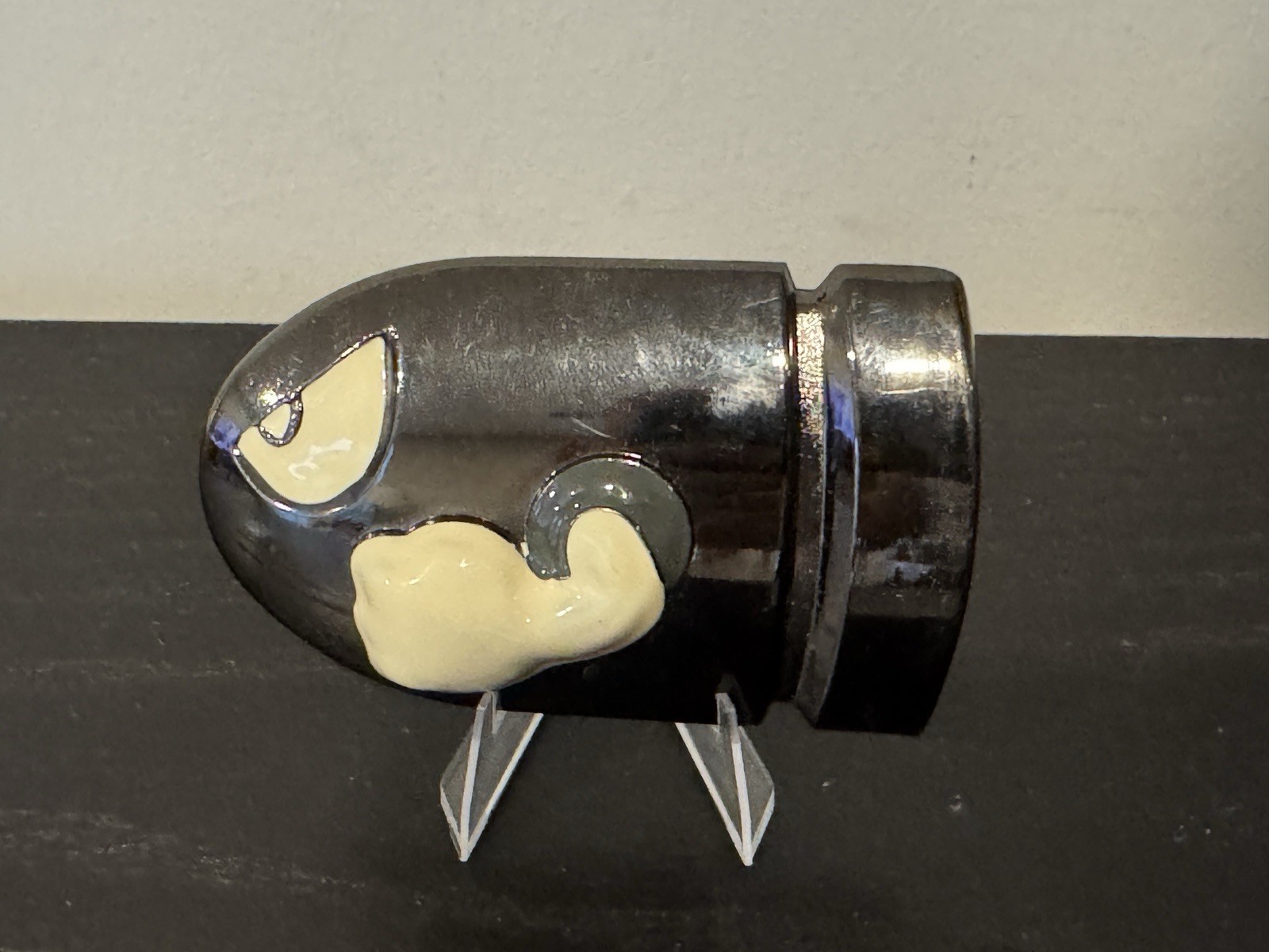 Nintendo Super Mario Bros 3.5” Chrome Metal Bullet Bill Belt Buckle Scratches