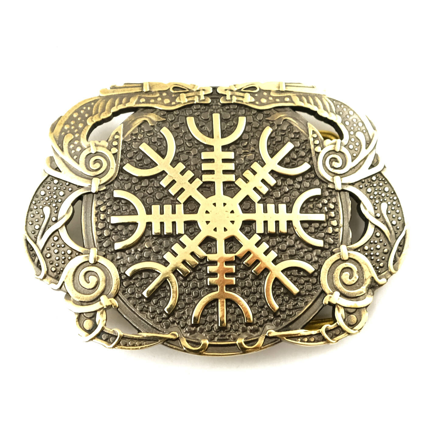Helm of Awe belt buckle, Viking Helm of Terror Old Norse Scandinavian Pagan