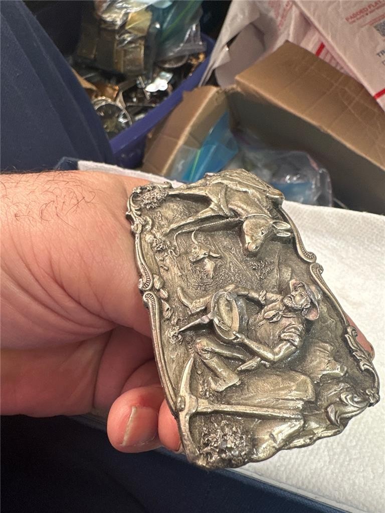 Gold Miner Prospector 3D Pewter Siskiyou / Arroyo Grande Buckle Co. 1981 Buckle