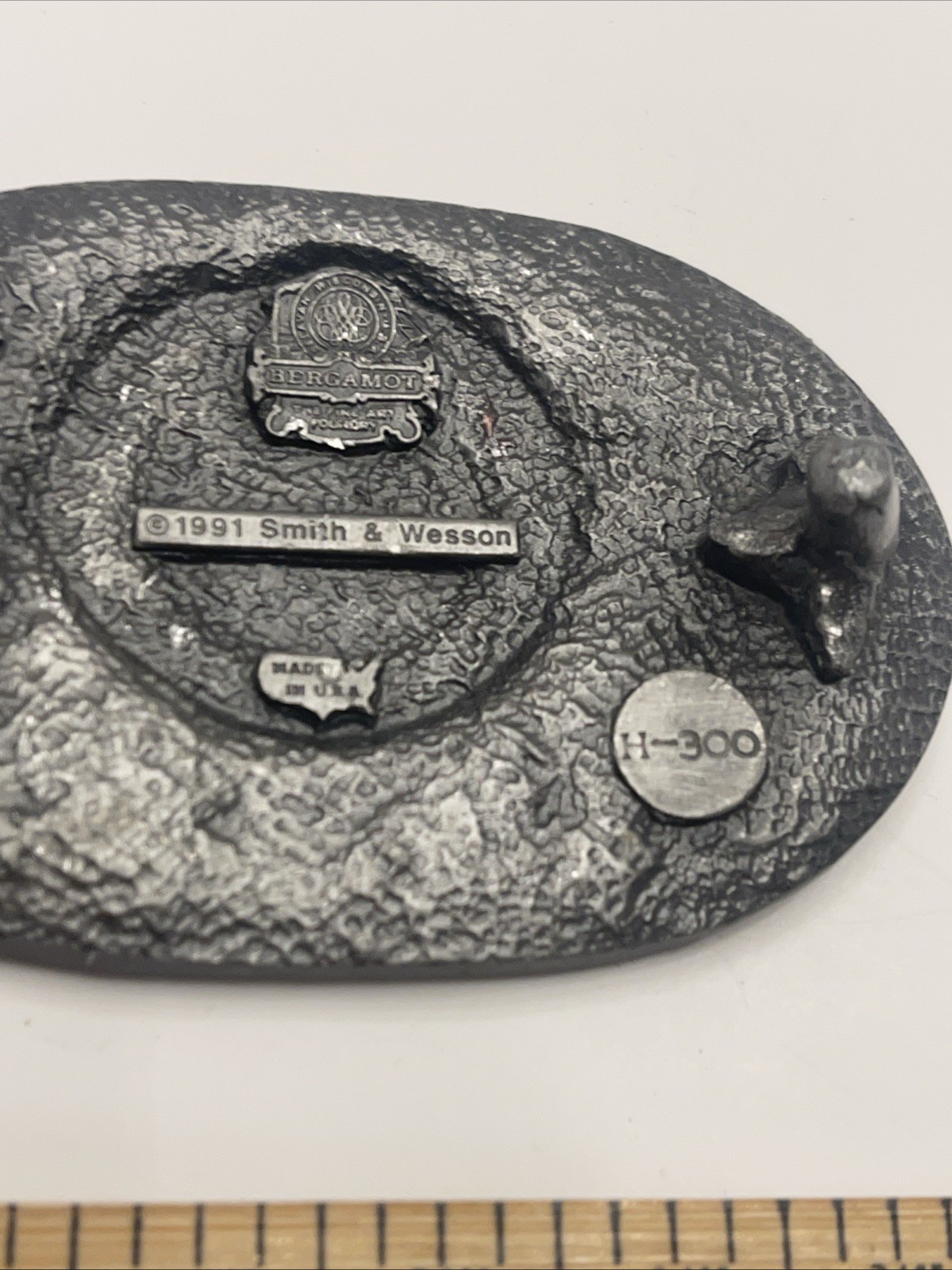 Smith and Wesson Law Enforcement Vintage Belt Buckle 1991 Bergamot H-300 USA