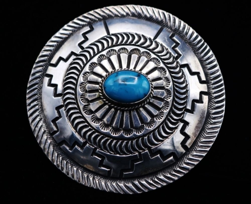 Vintage Fox Turquoise Belt Buckle
