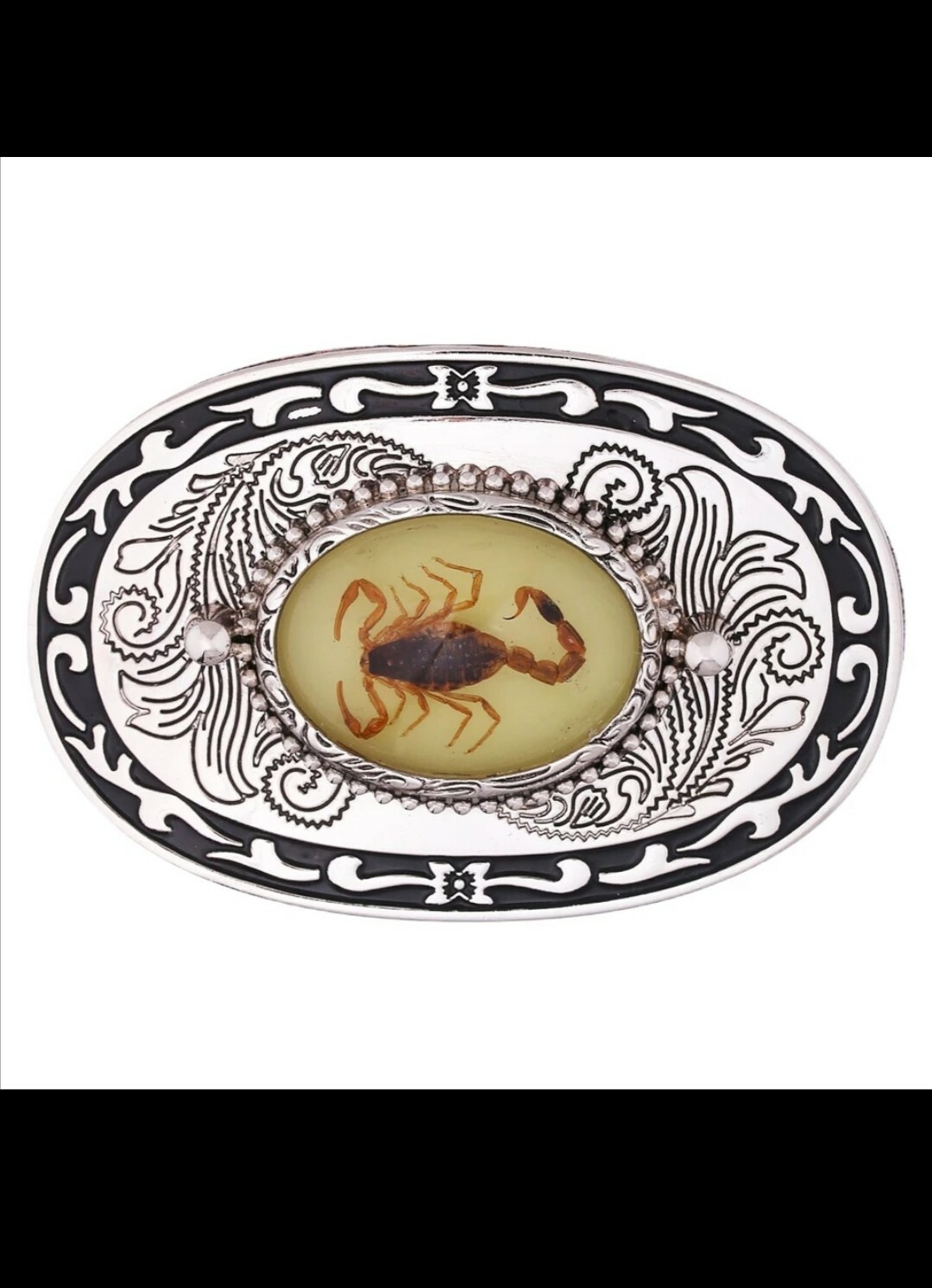 Vintage real Scorpion Belt Buckle 3D glow in dark belt buckle western style