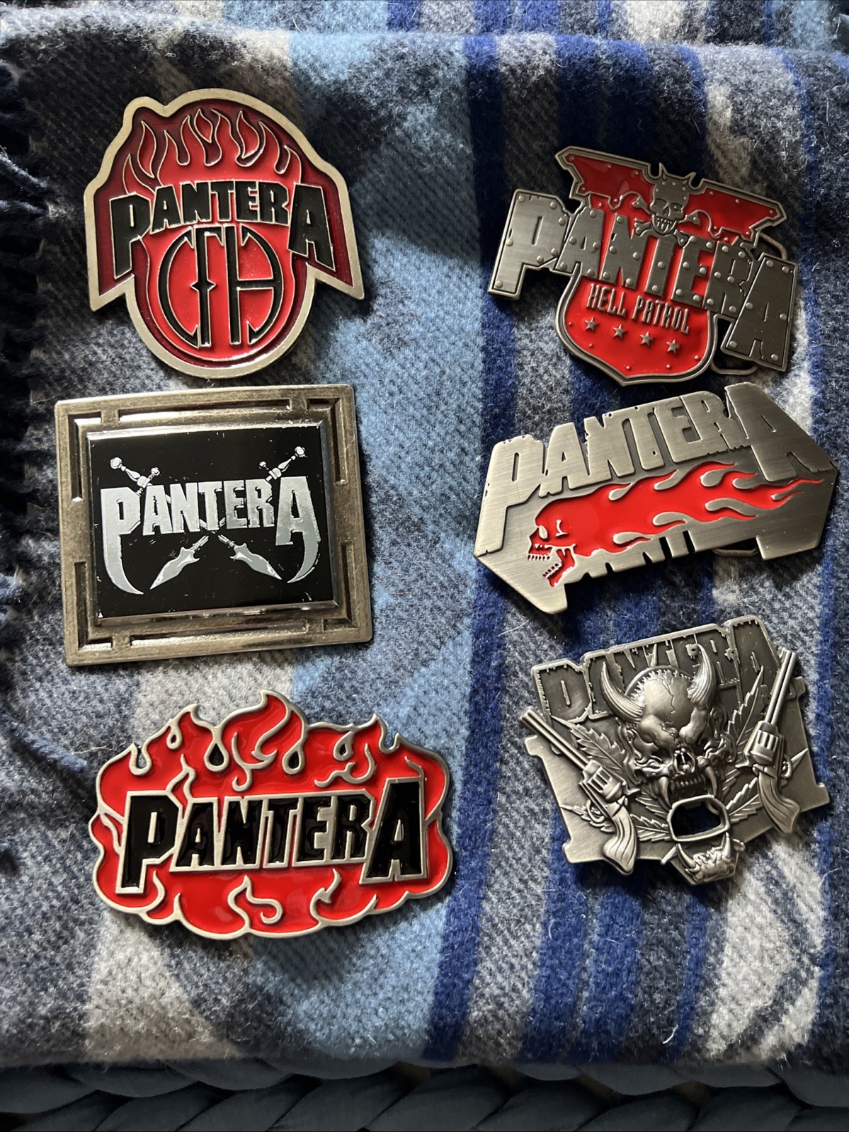 Pantera Belt Buckles Dimebag Darrell Jacket (signed) Flags, Buttons, Hat,