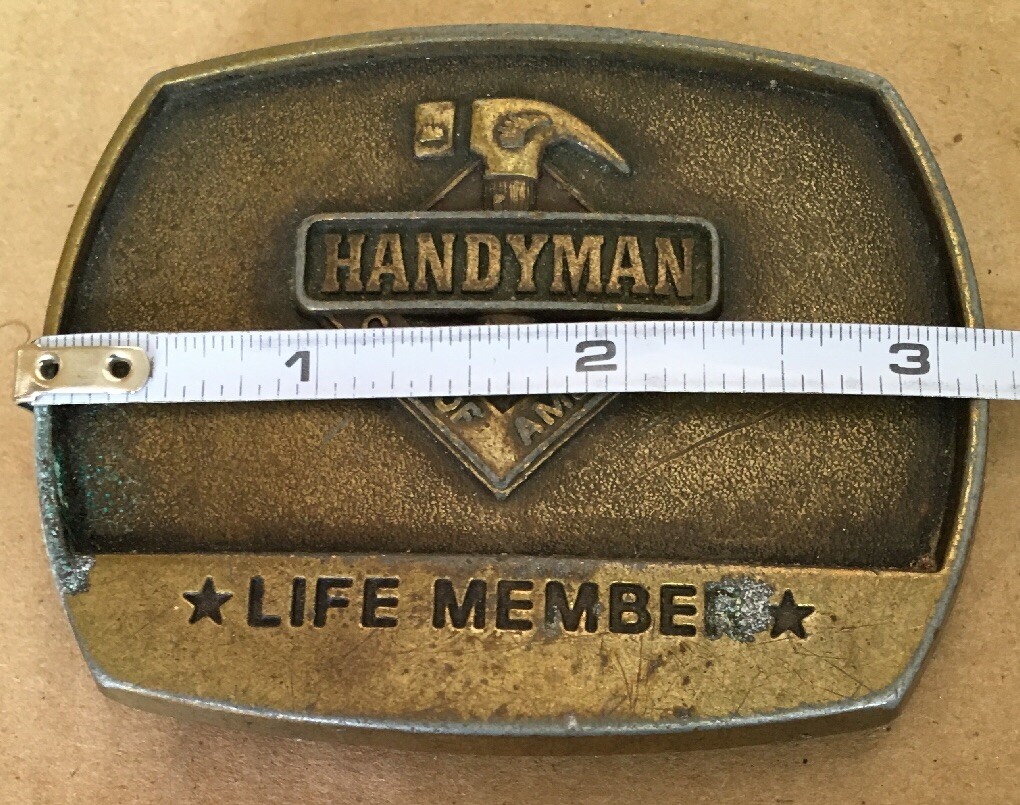 Handyman Club Of America Hunting Club Life Member Belt Buckle Lot of 2