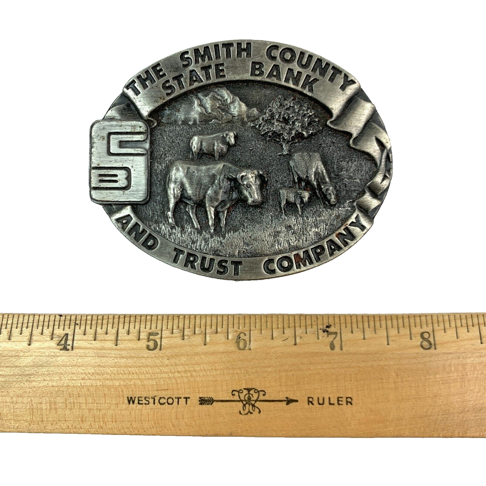 The Smith County State Bank KS Metal Belt Buckle 1981 495/500