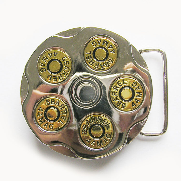 Bright Silver Gun Bullet Spinner Spinning Belt Buckle also Stock in US