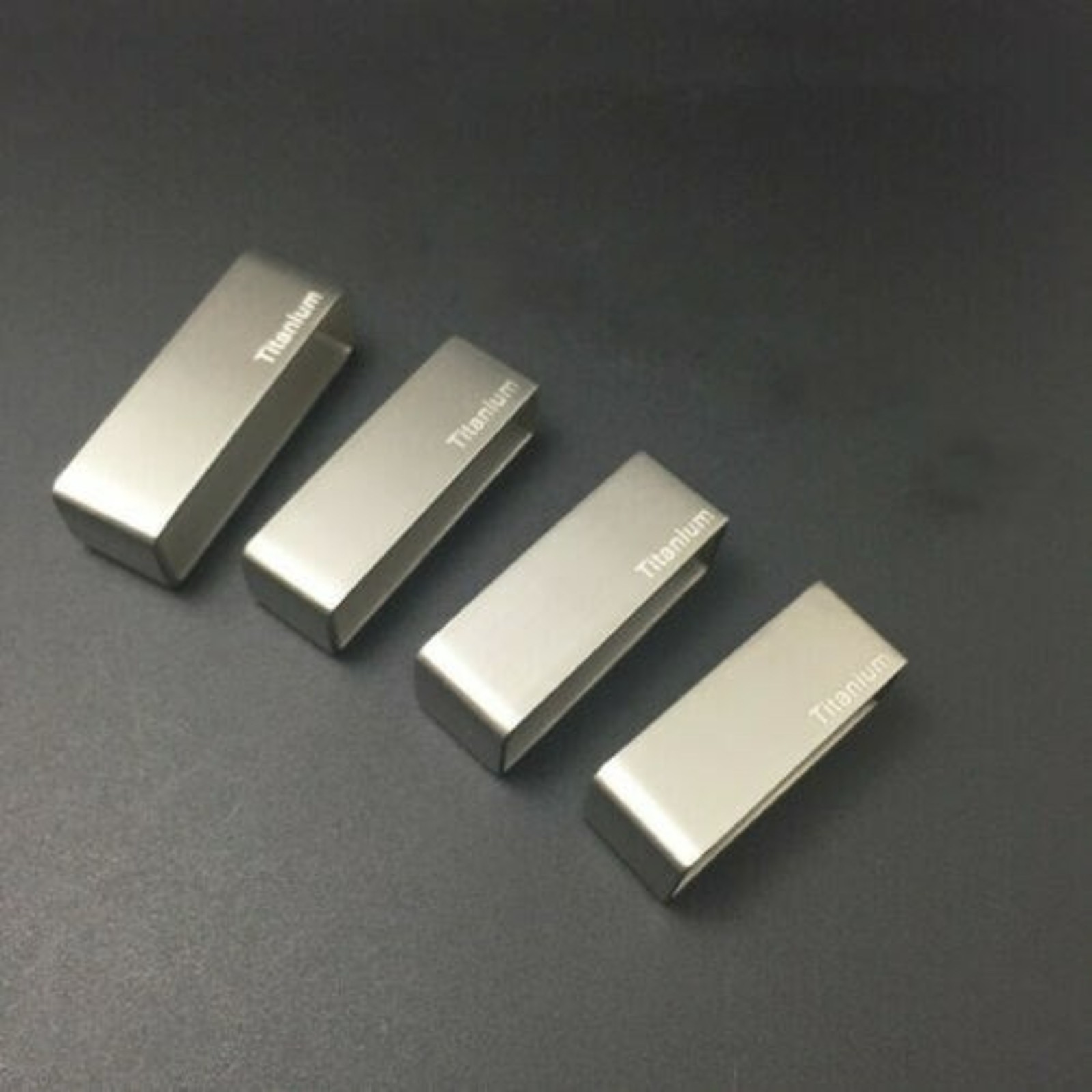Titanium Belt Loop Belt Buckle Belt Fastener Brushed Titanium Belt Accessories