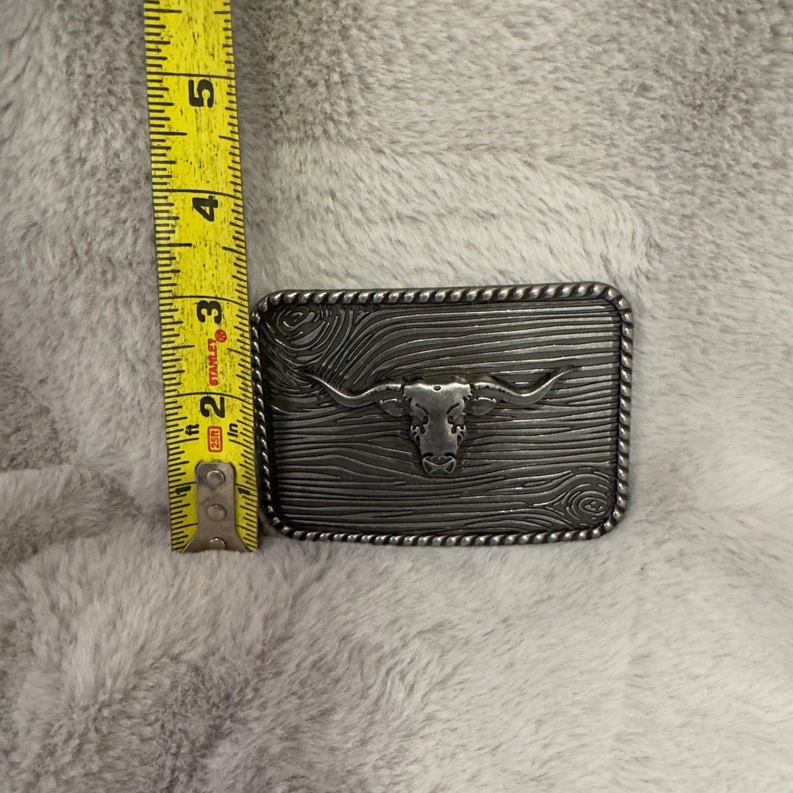 Western Cowboy Longhorn Bull Skull Belt Buckle Silver Tone Mens Womens