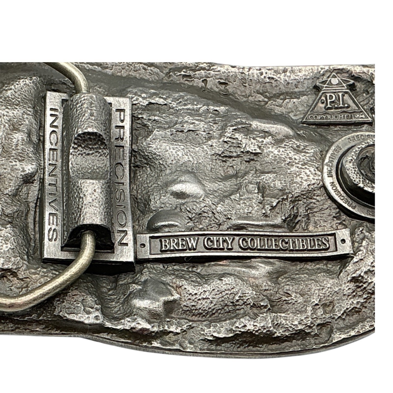 Vintage 1994 Brew City Collectibles The Turkey Hunter Belt Buckle Silver Tone