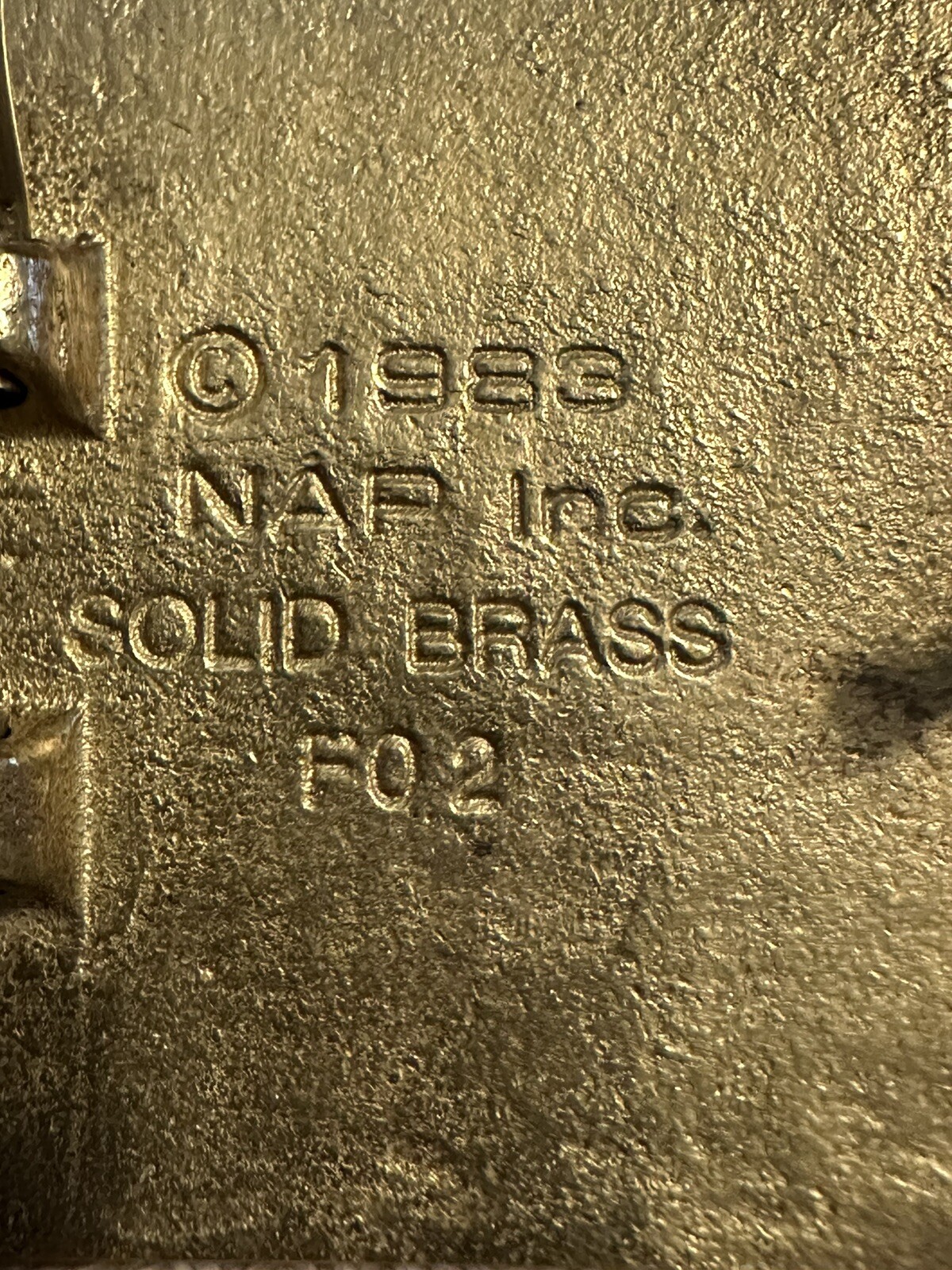 Vintage 1983 Front End Loader Bucket Machine NAP Inc.Solid Brass F09 Belt Buckle