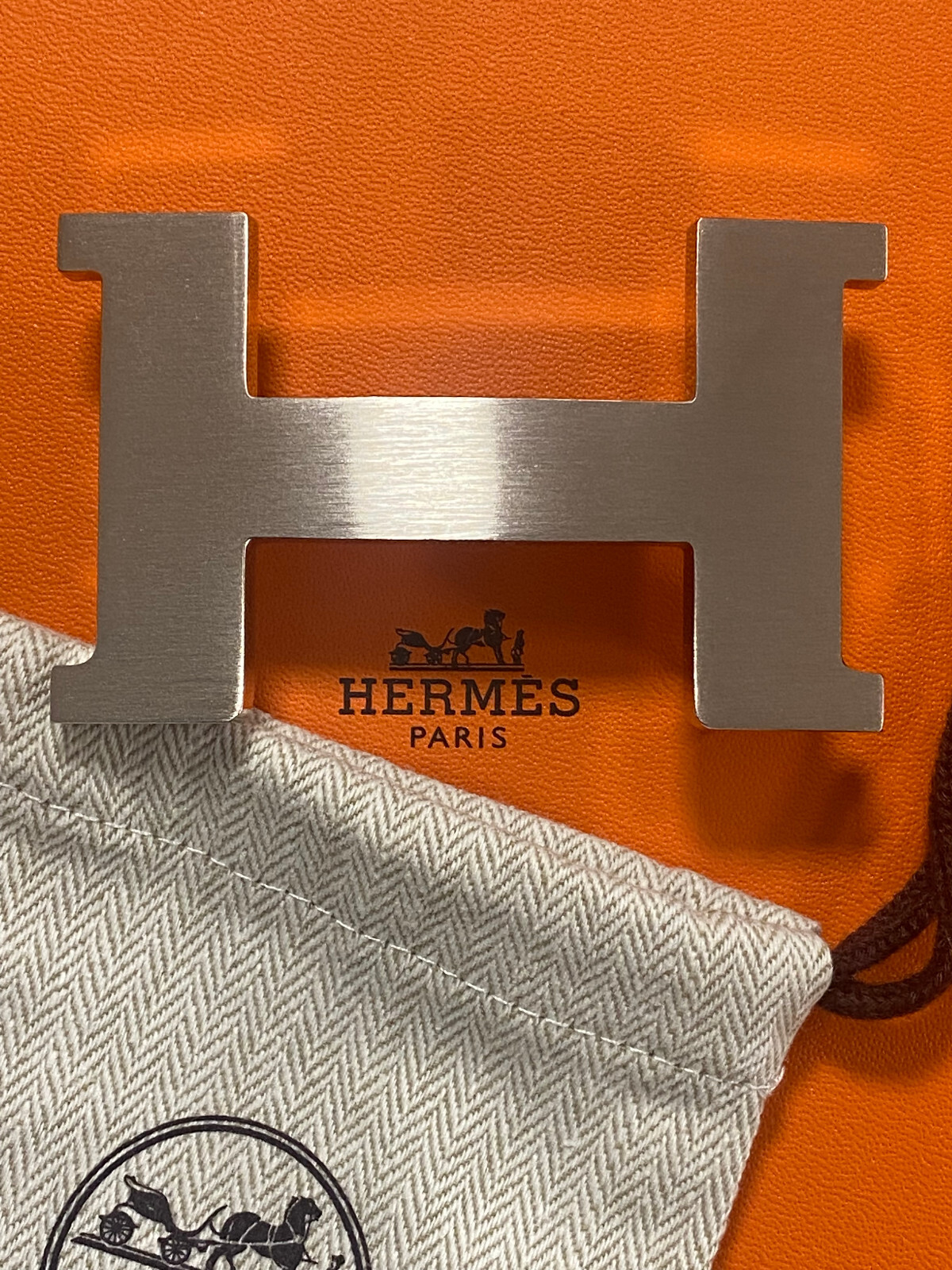 42mm H Belt Buckle Silver